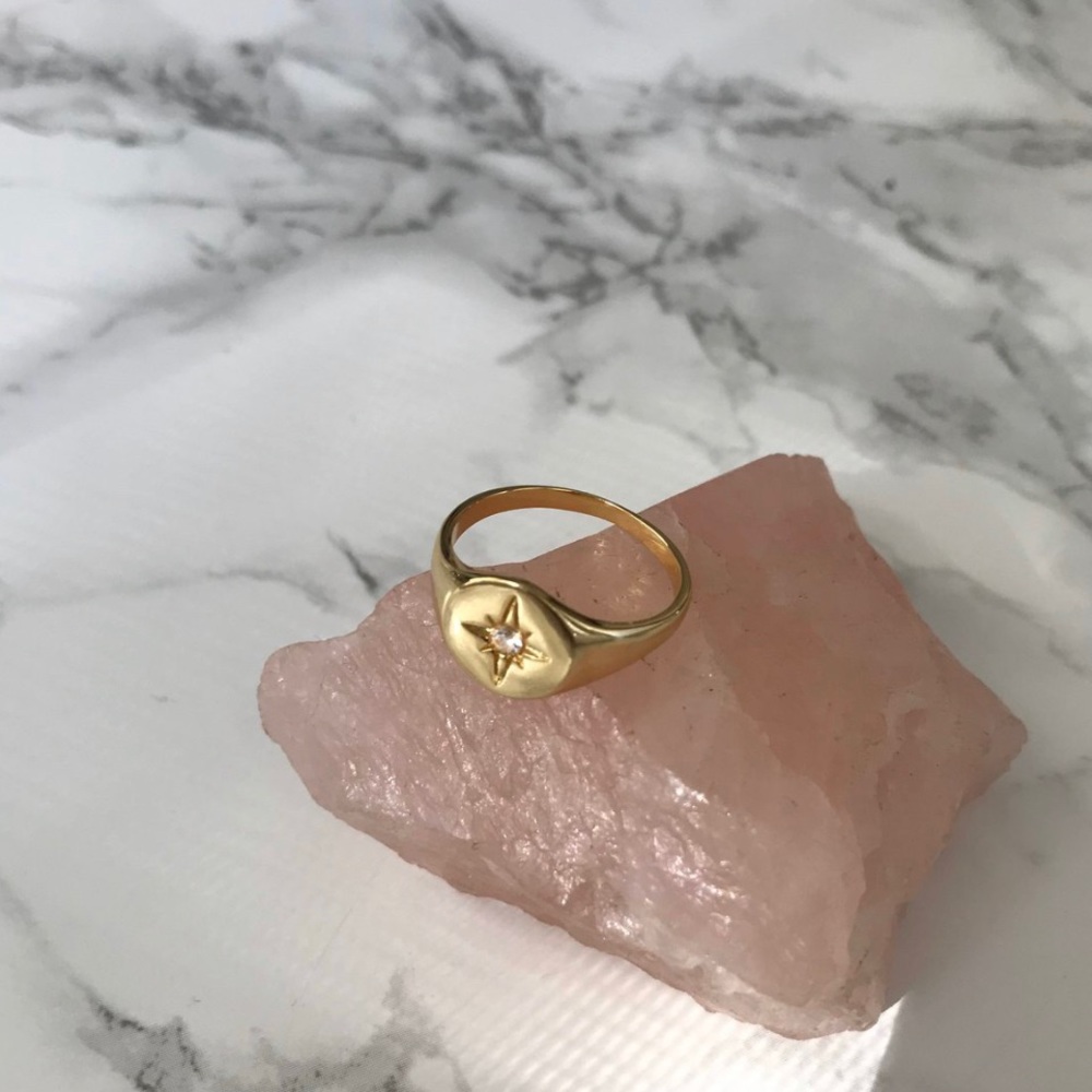 Free people starseed gold filled statement Ring